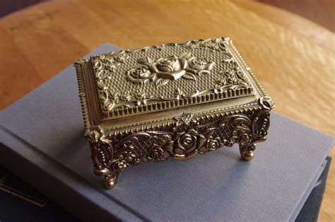 brass metal box|antique brass jewelry box.